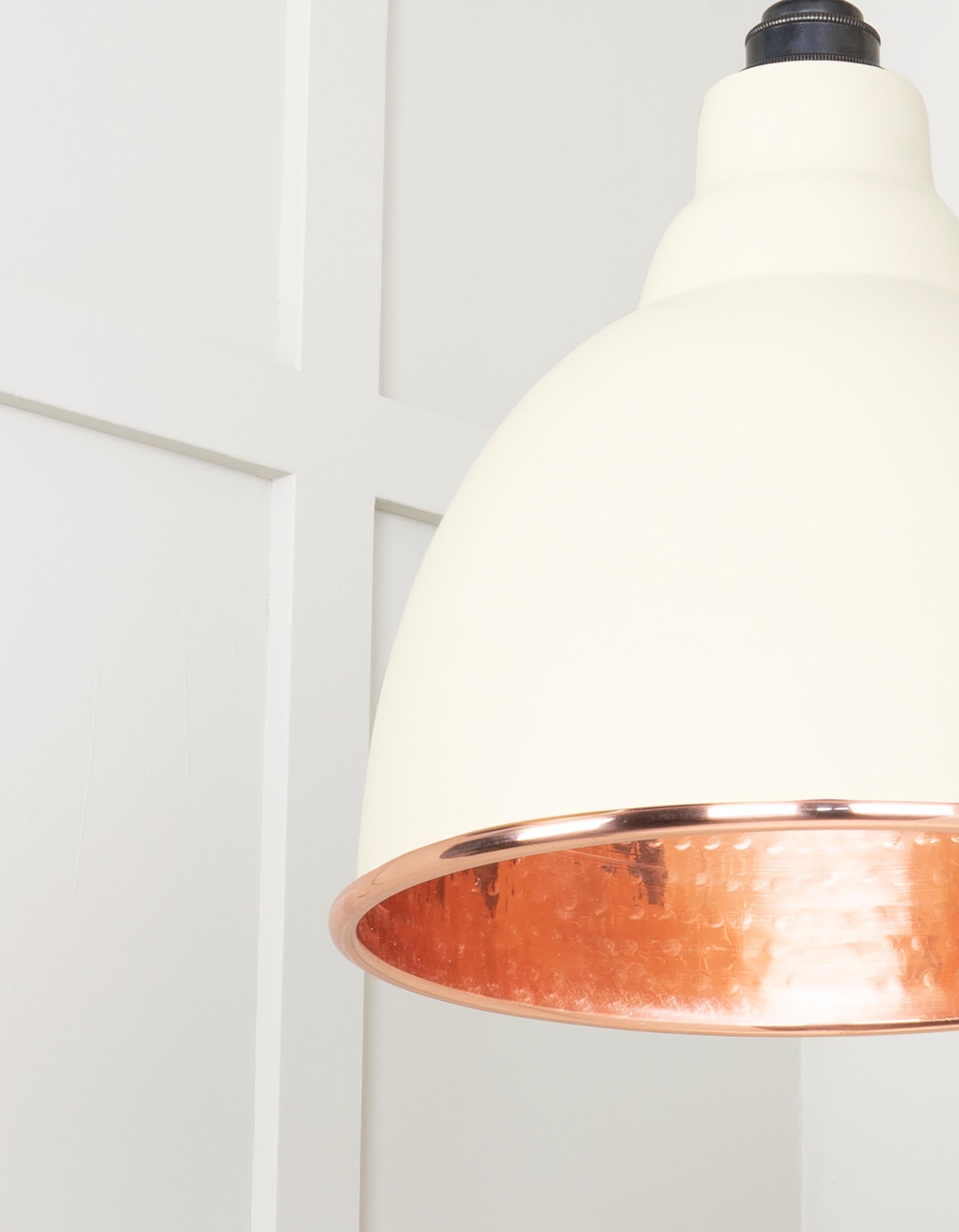 Hammered Copper Brindley Pendant Light  Teasel, Detailed close up view of pendant.
