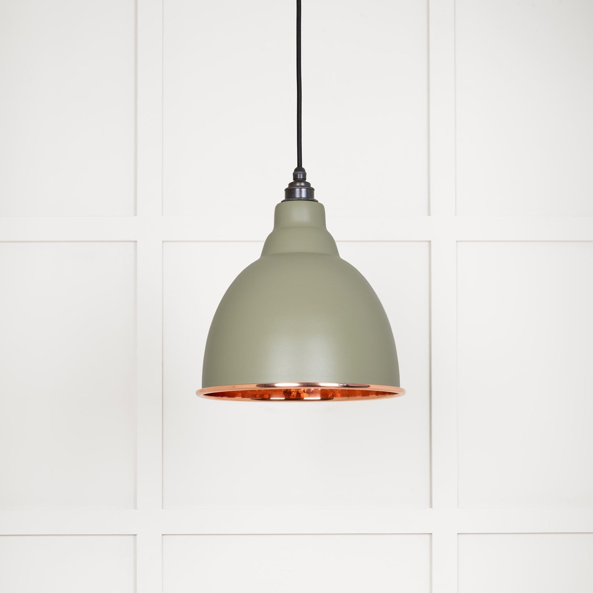 Hammered Copper Brindley Pendant Light  Tump, Front Side.