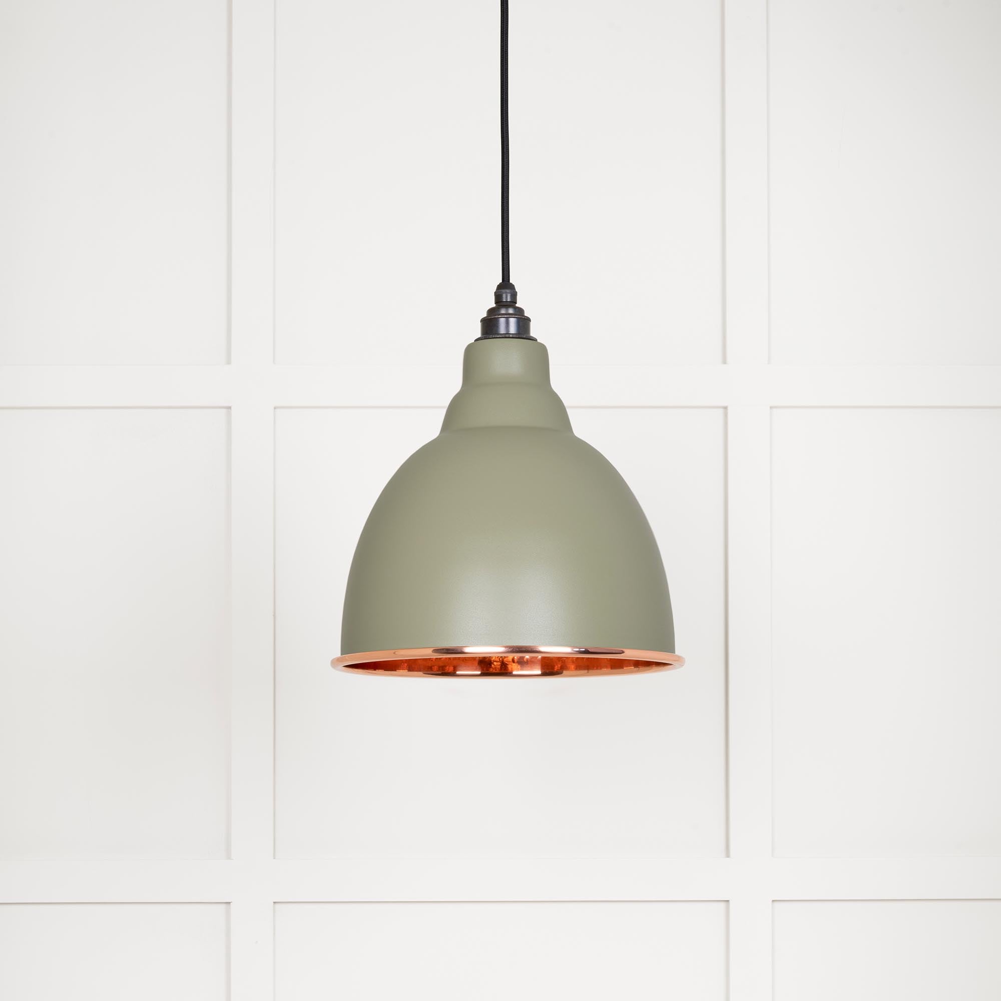 Hammered Copper Brindley Pendant Light  Tump, Front Side.