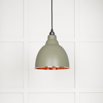 Hammered Copper Brindley Pendant Light  Tump, Front Side.