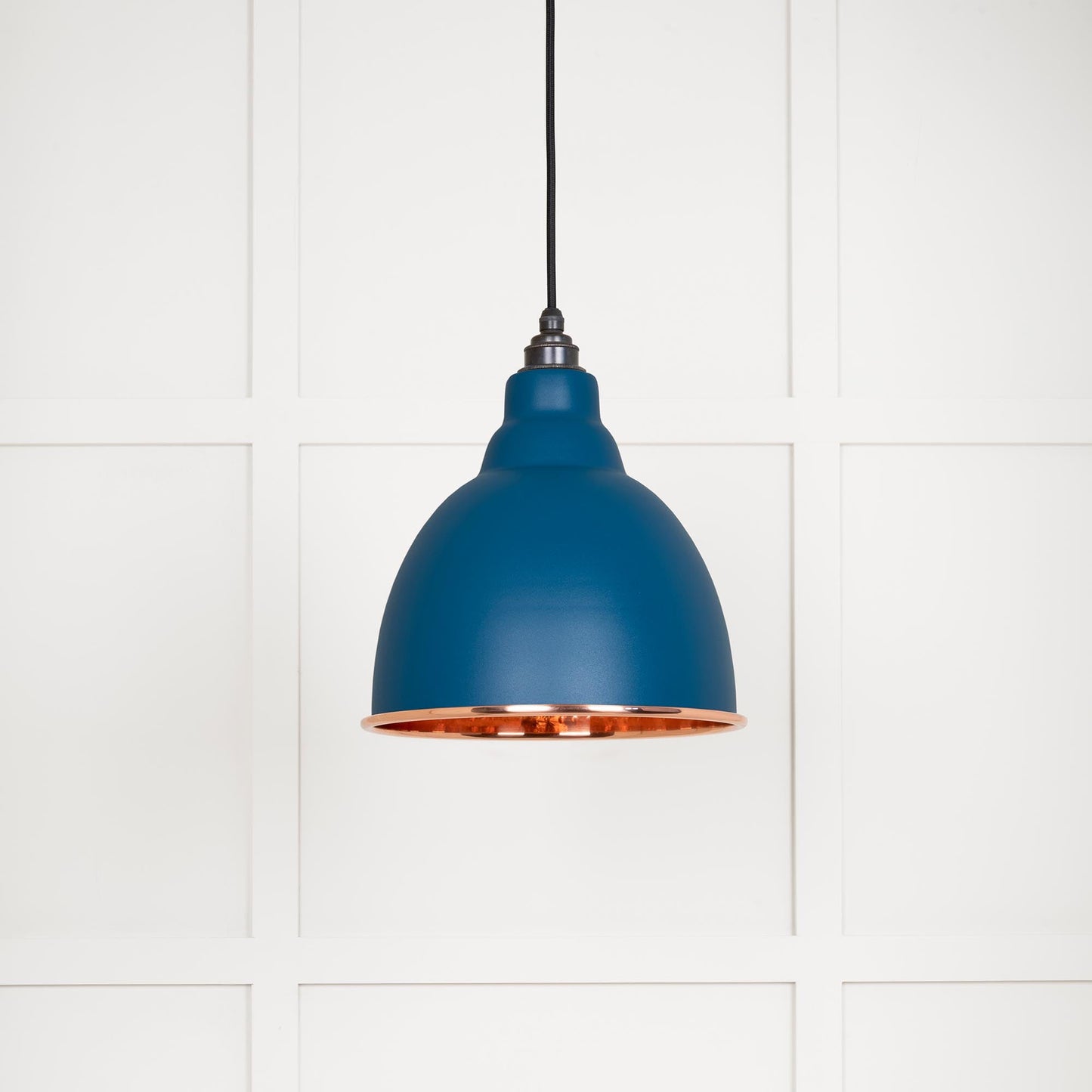 Hammered Copper Brindley Pendant Light  Upstream, Front Side.