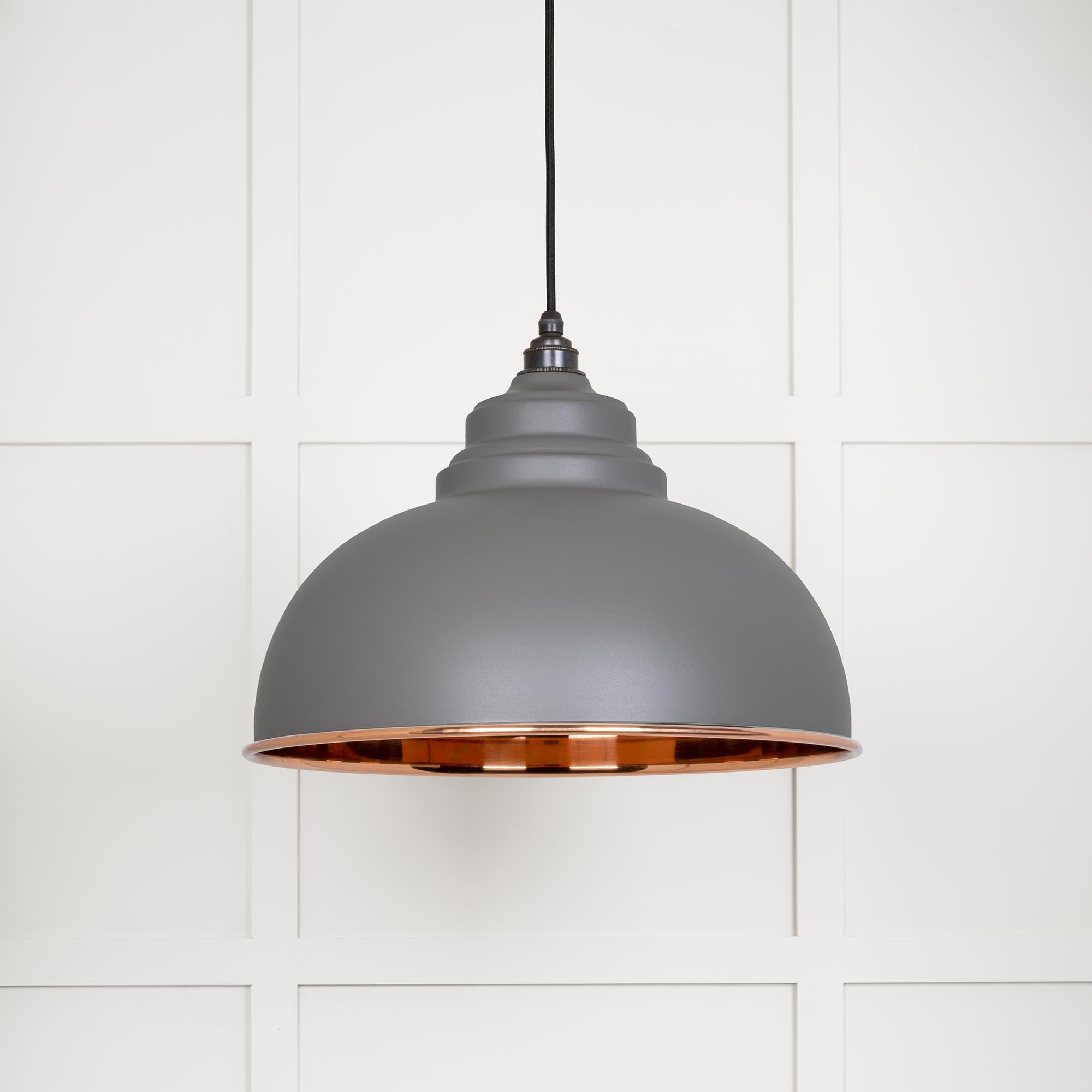 Smooth Copper Harborne Pendant Light  Bluff, Front Side.