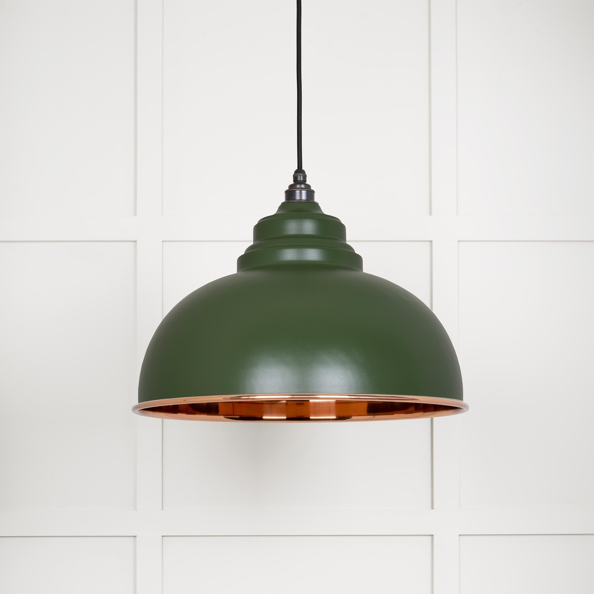 Smooth Copper Harborne Pendant Light  Heath, Front Side.
