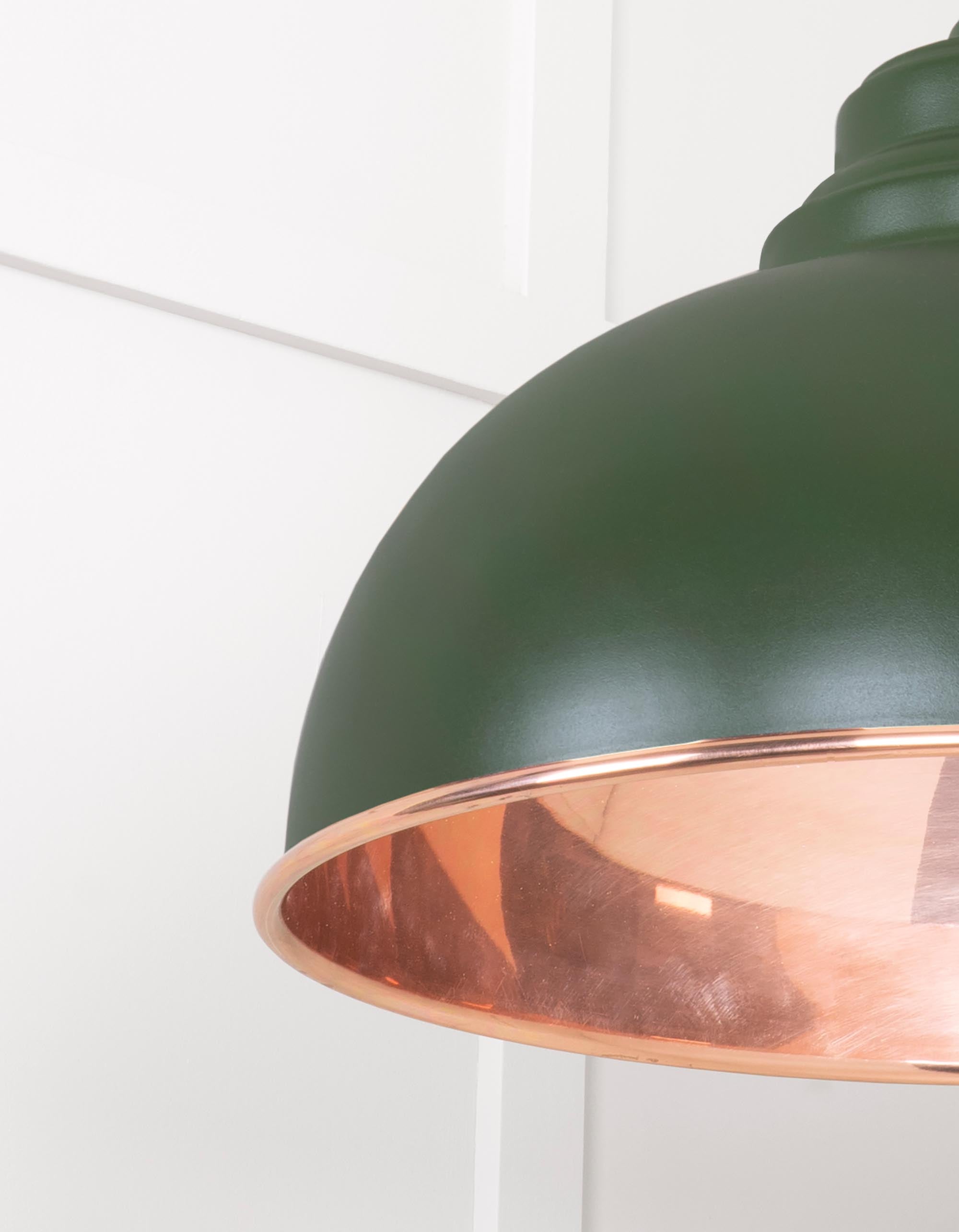 Smooth Copper Harborne Pendant Light  Heath, Detailed close up view of pendant.