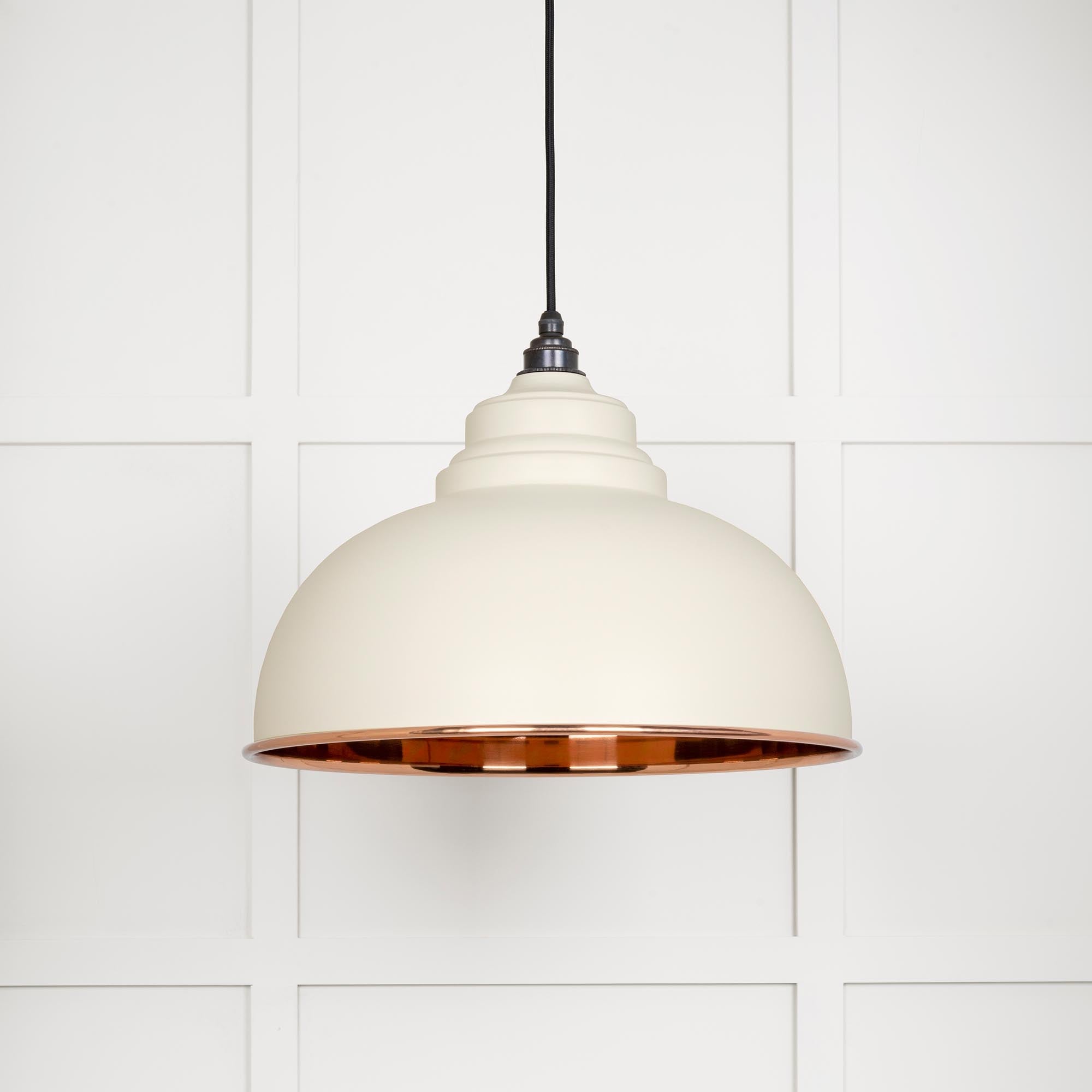Smooth Copper Harborne Pendant Light  Teasel, Front Side.
