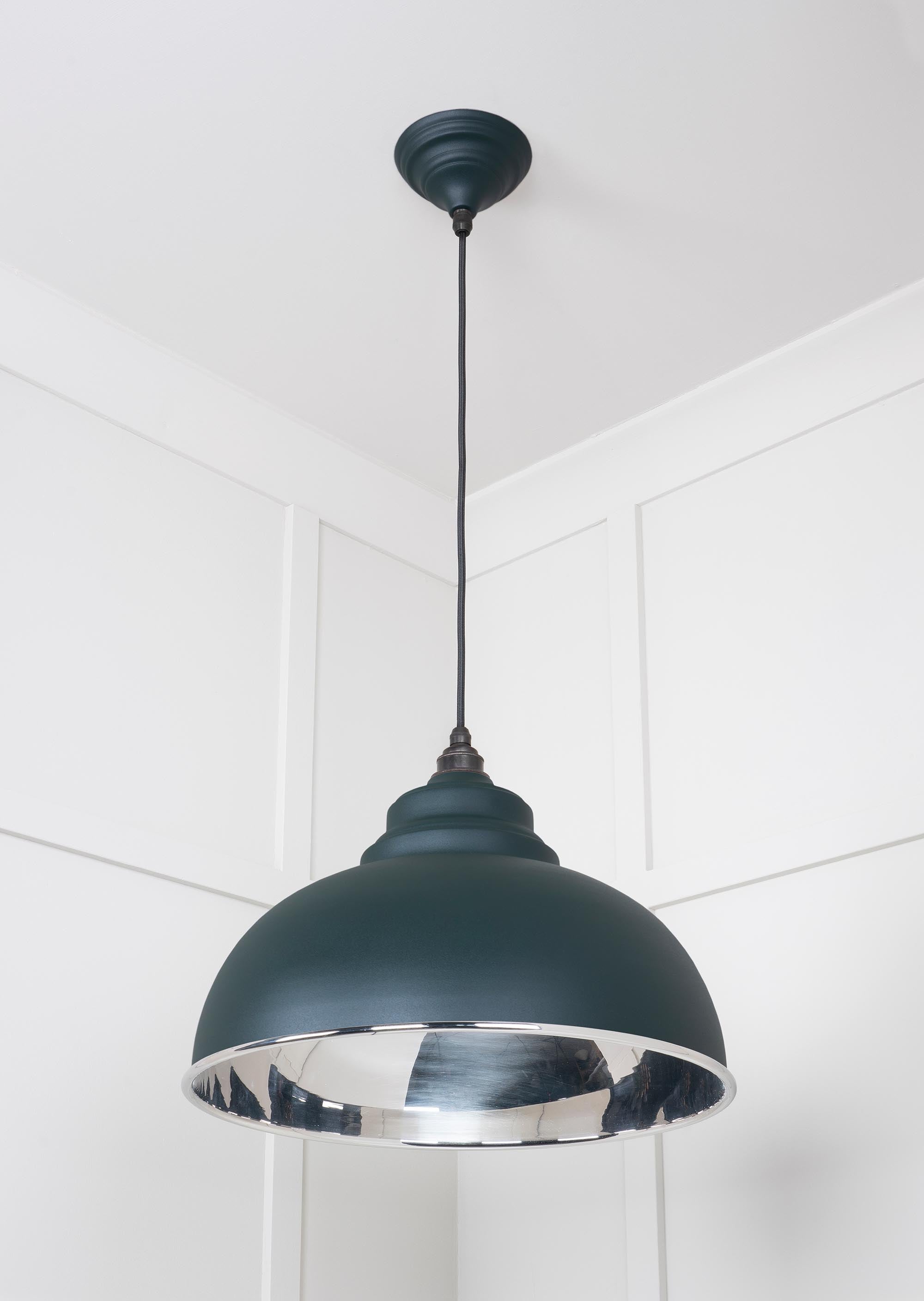 Smooth Nickel Harborne Pendant Light  Dingle, Underside.