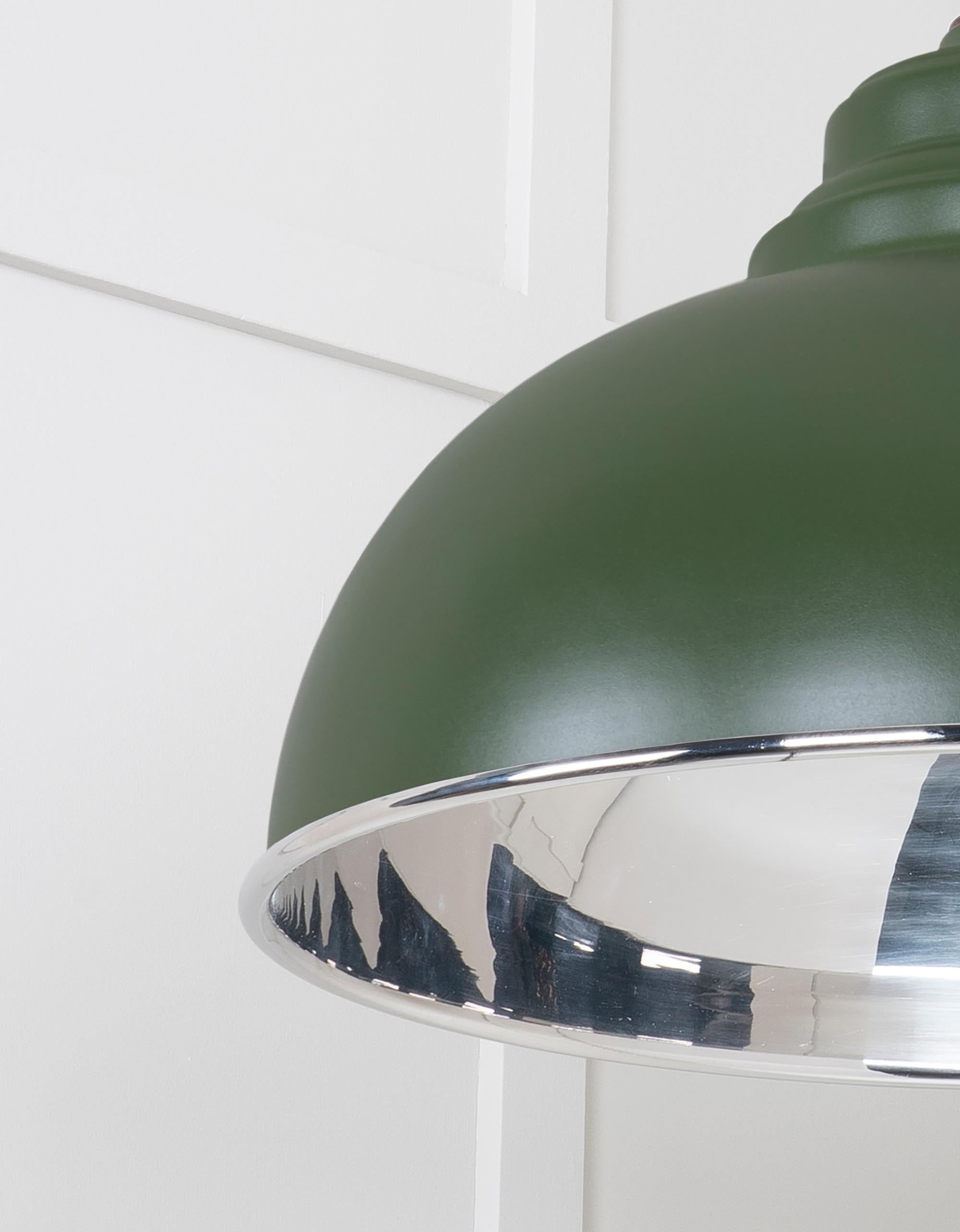 Smooth Nickel Harborne Pendant Light  Heath, Detailed close up view of pendant.