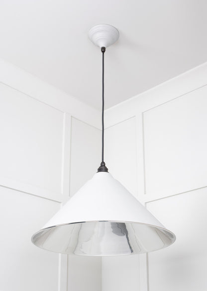 Smooth Nickel Hockley Pendant Light  Flock, Underside.