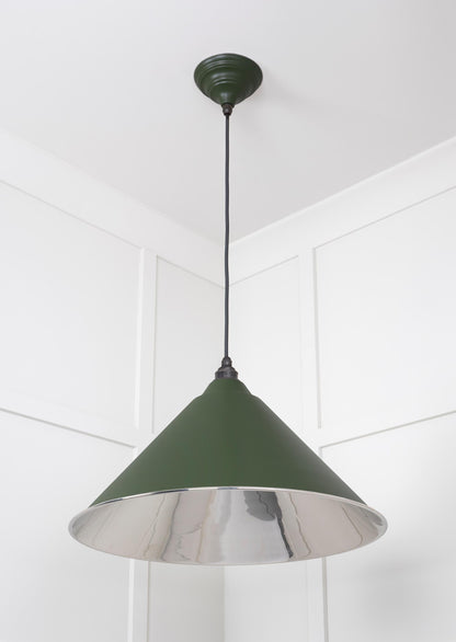 Smooth Nickel Hockley Pendant Light  Heath, Underside.