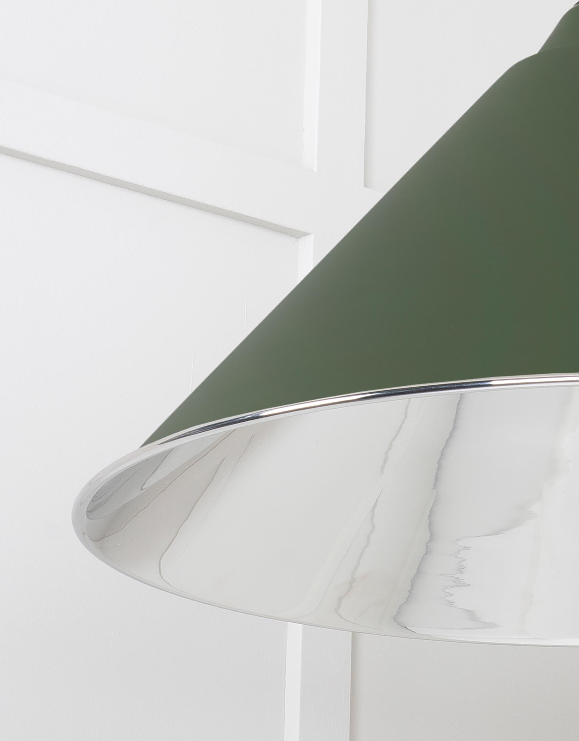 Smooth Nickel Hockley Pendant Light  Heath, Detailed close up view of pendant.