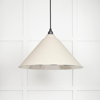 Smooth Nickel Hockley Pendant Light  Teasel, Front Side.