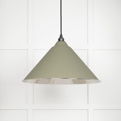 Smooth Nickel Hockley Pendant Light  Tump, Front Side.