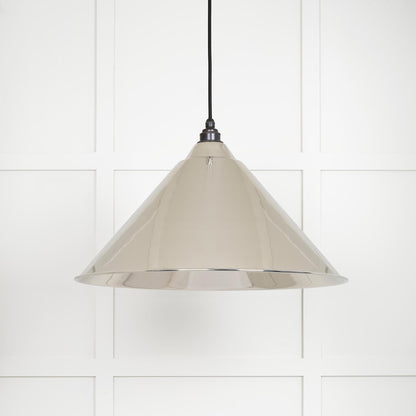 Smooth Nickel Hockley Pendant Light Nickel, Front Side.