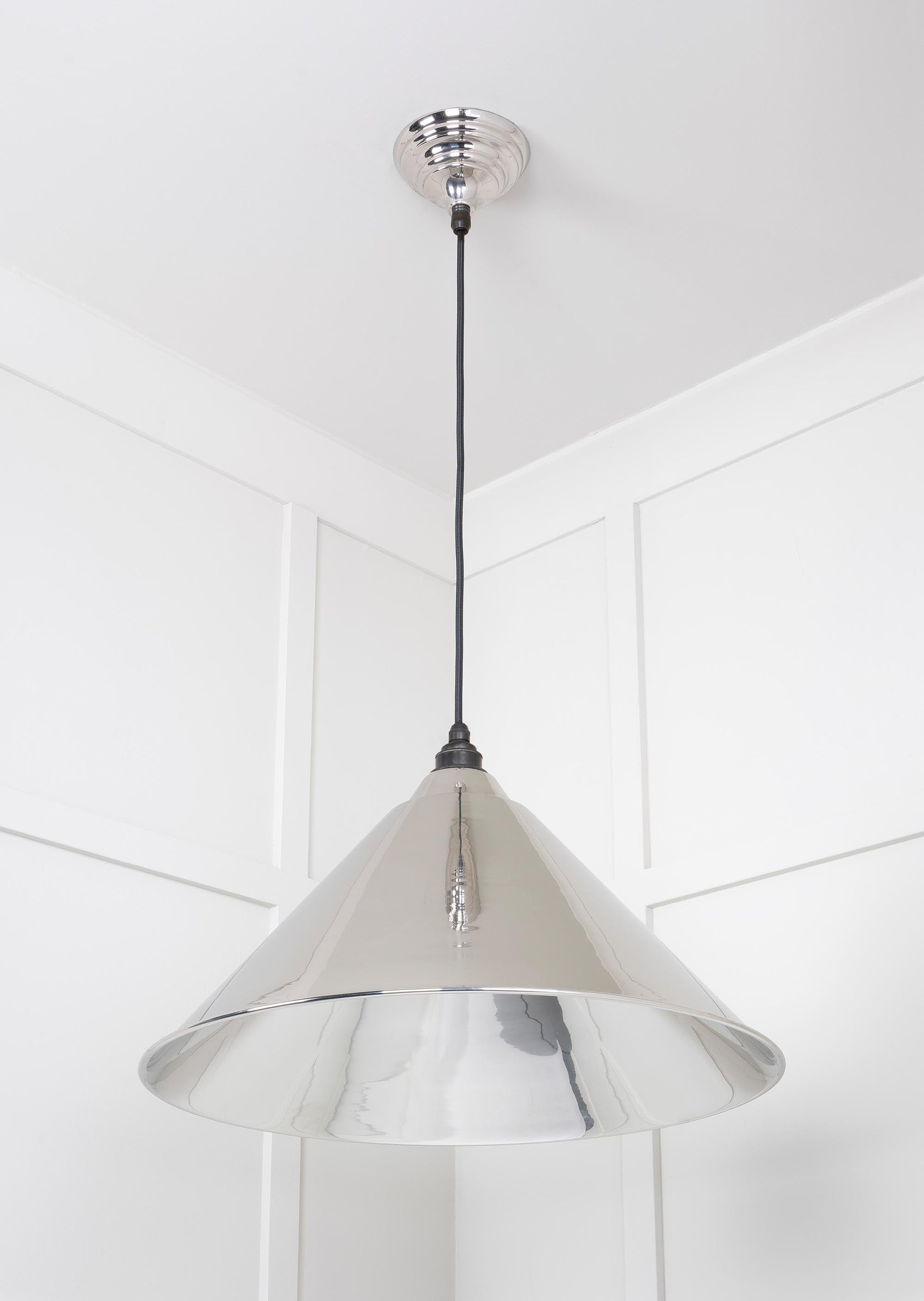 Smooth Nickel Hockley Pendant Light Nickel, Underside.