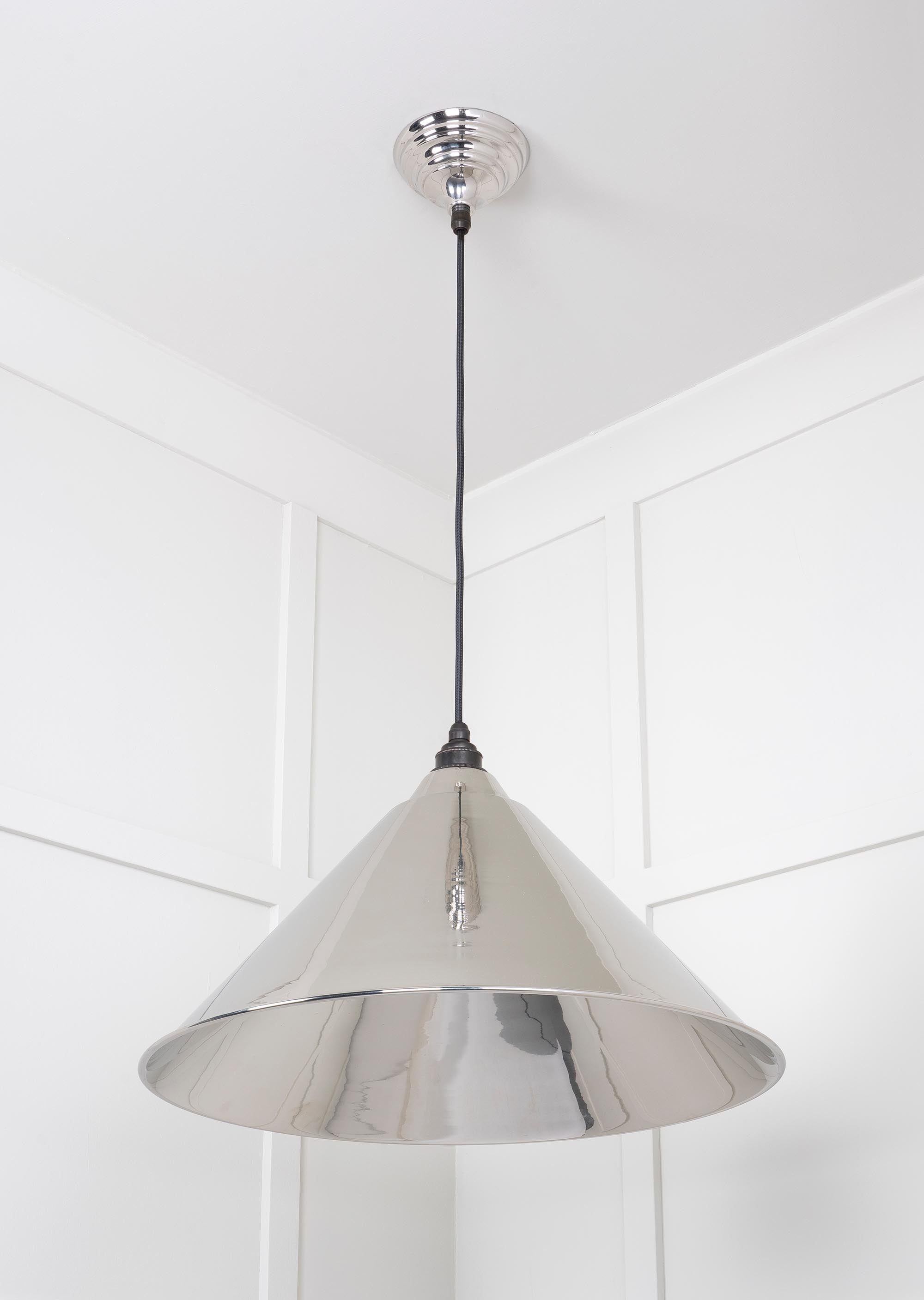 Smooth Nickel Hockley Pendant Light Nickel, Underside.