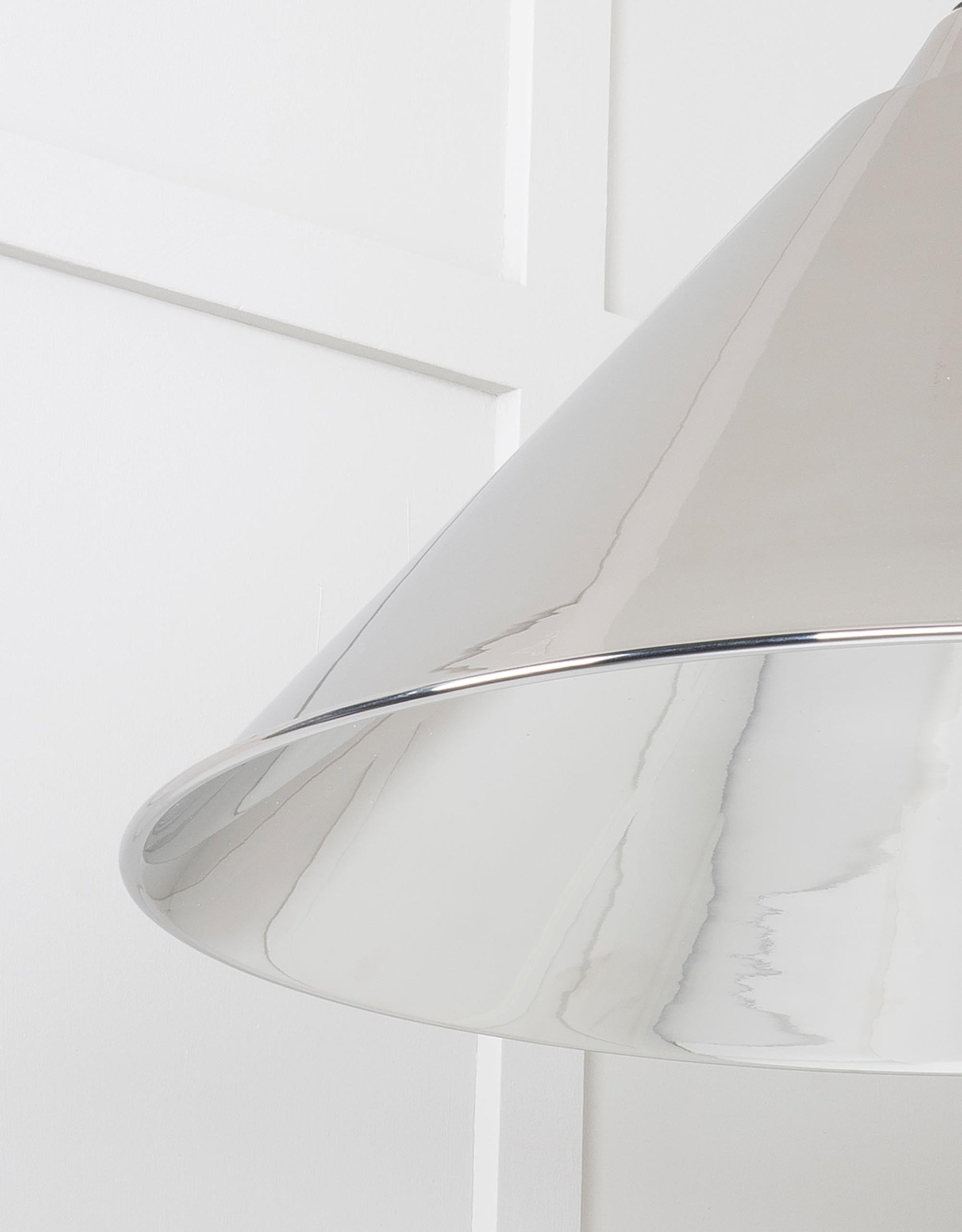 Smooth Nickel Hockley Pendant Light Nickel, Detailed close up view of pendant.