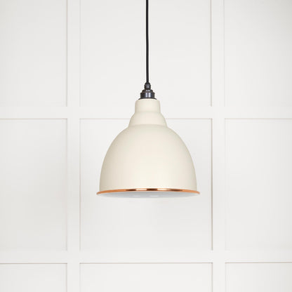 White Gloss Brindley Pendant Light  Teasel, Front Side.