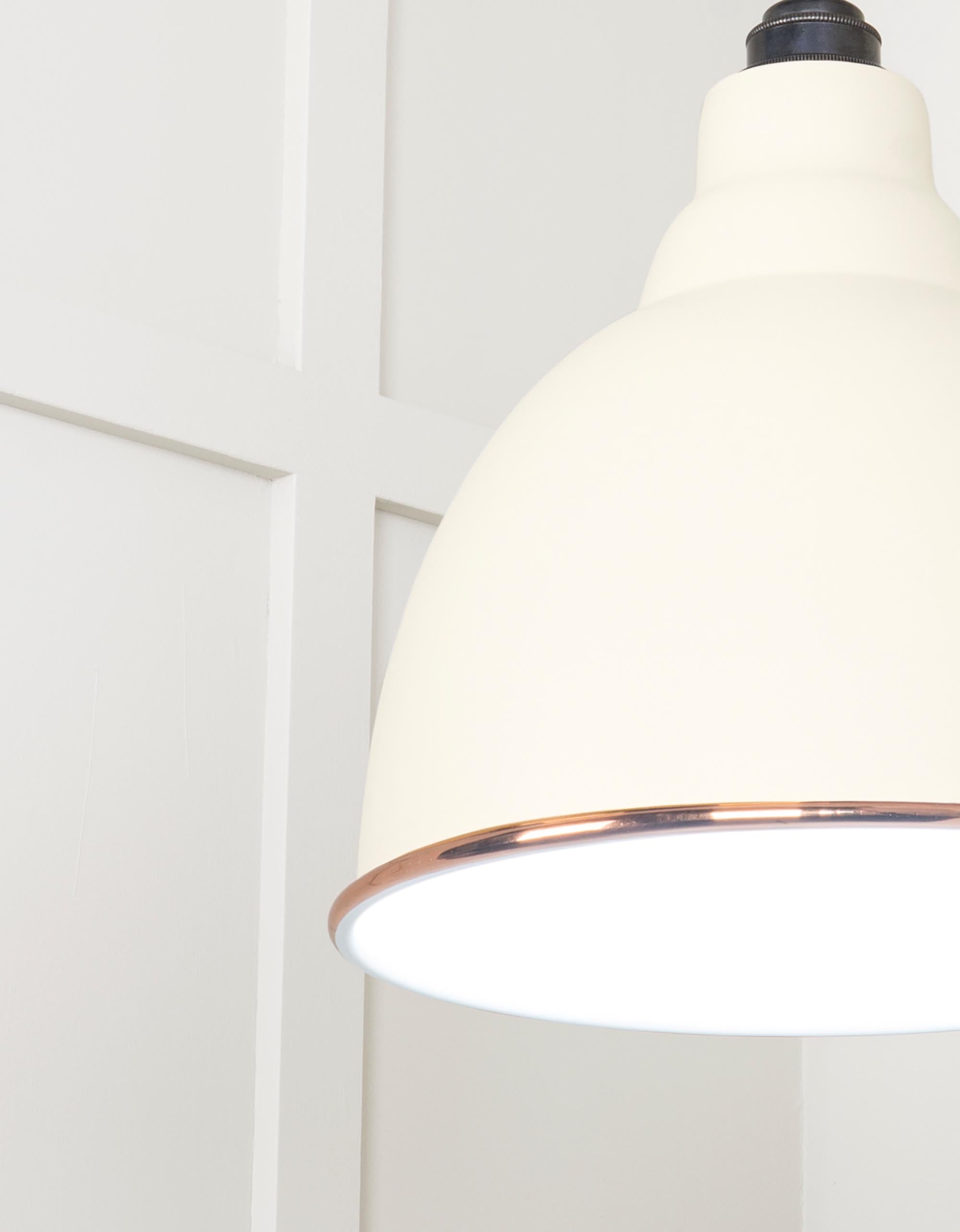 White Gloss Brindley Pendant Light  Teasel, Detailed close up view of pendant.