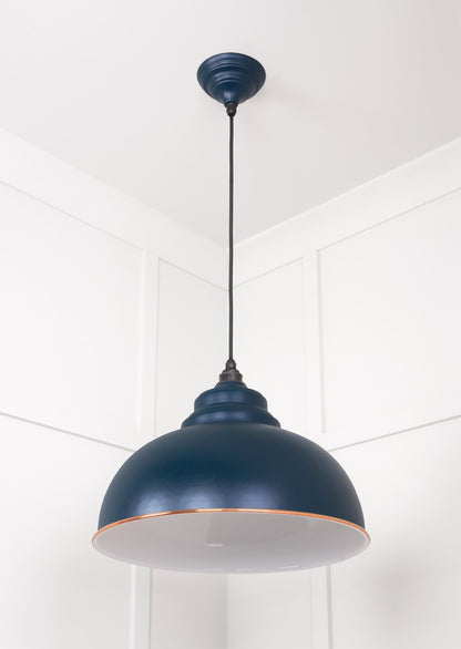 White Gloss Harborne Pendant Light  Dusk, Underside.