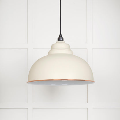 White Gloss Harborne Pendant Light  Teasel, Front Side.