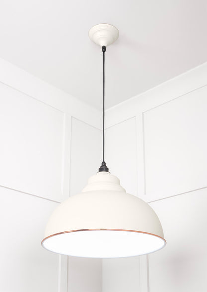 White Gloss Harborne Pendant Light  Teasel, Underside.