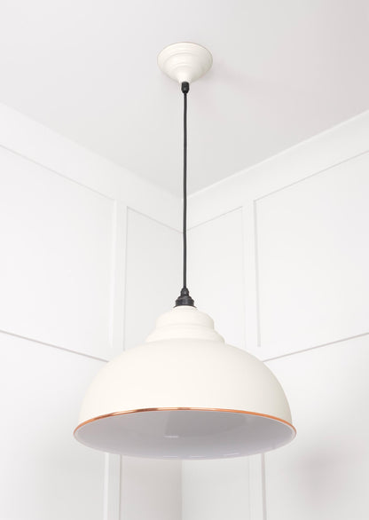 White Gloss Harborne Pendant Light  Teasel, Underside.
