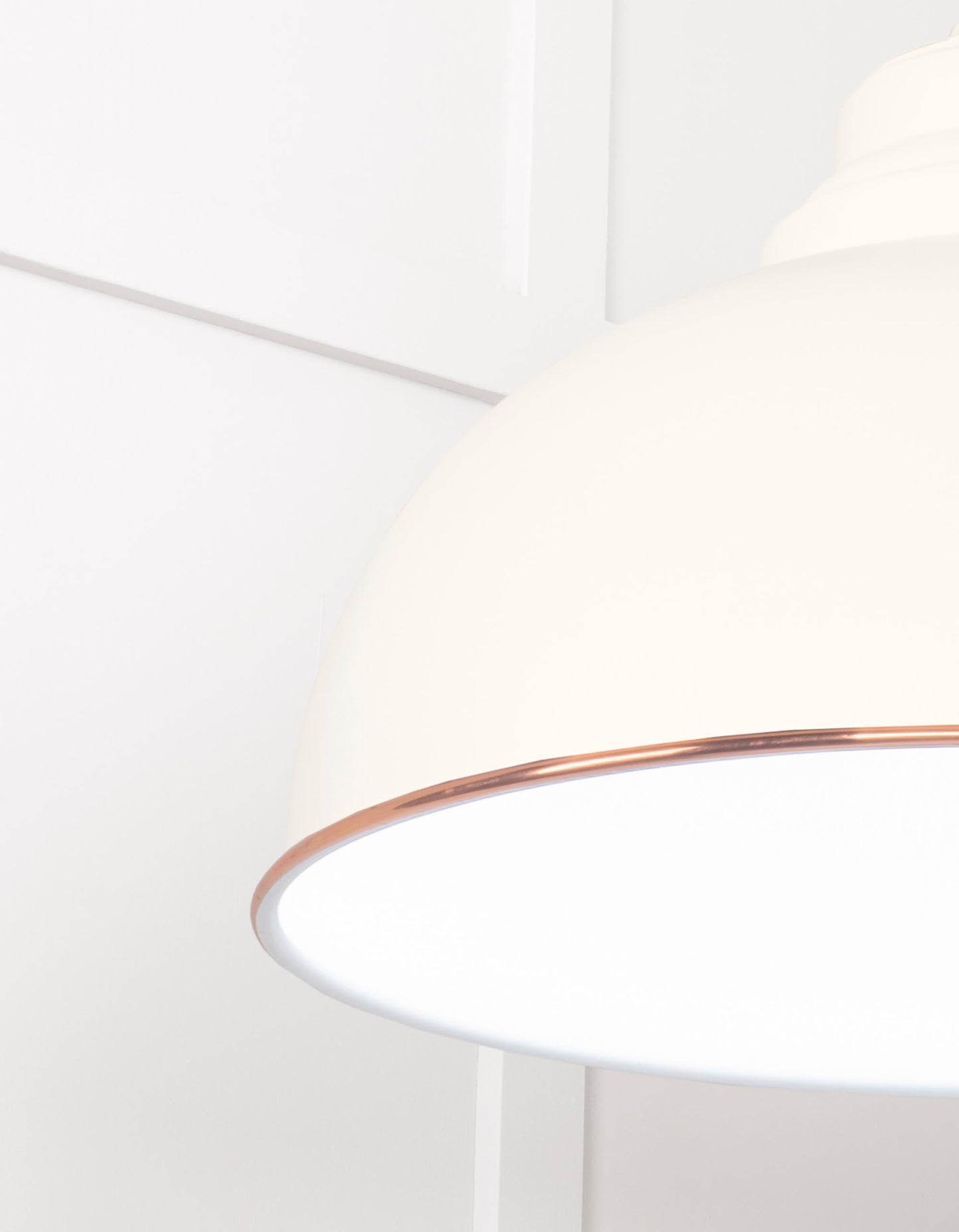 White Gloss Harborne Pendant Light  Teasel, Detailed close up view of pendant.