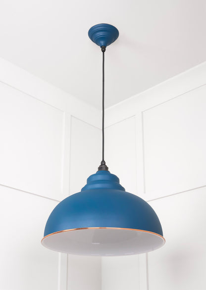 White Gloss Harborne Pendant Light  Upstream, Underside.