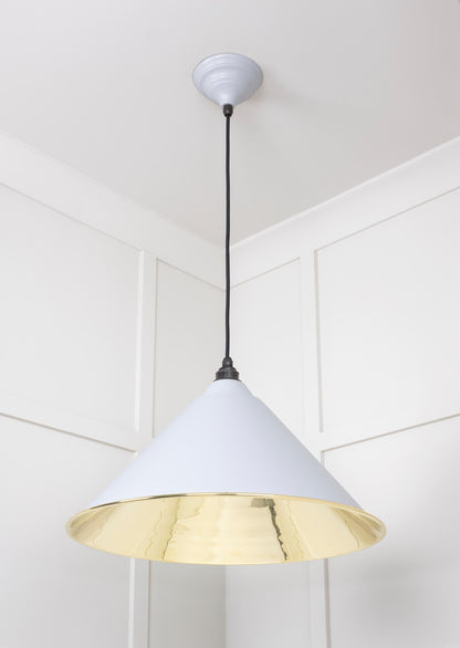 Smooth Brass Hockley Pendant Light Birch, Underside.