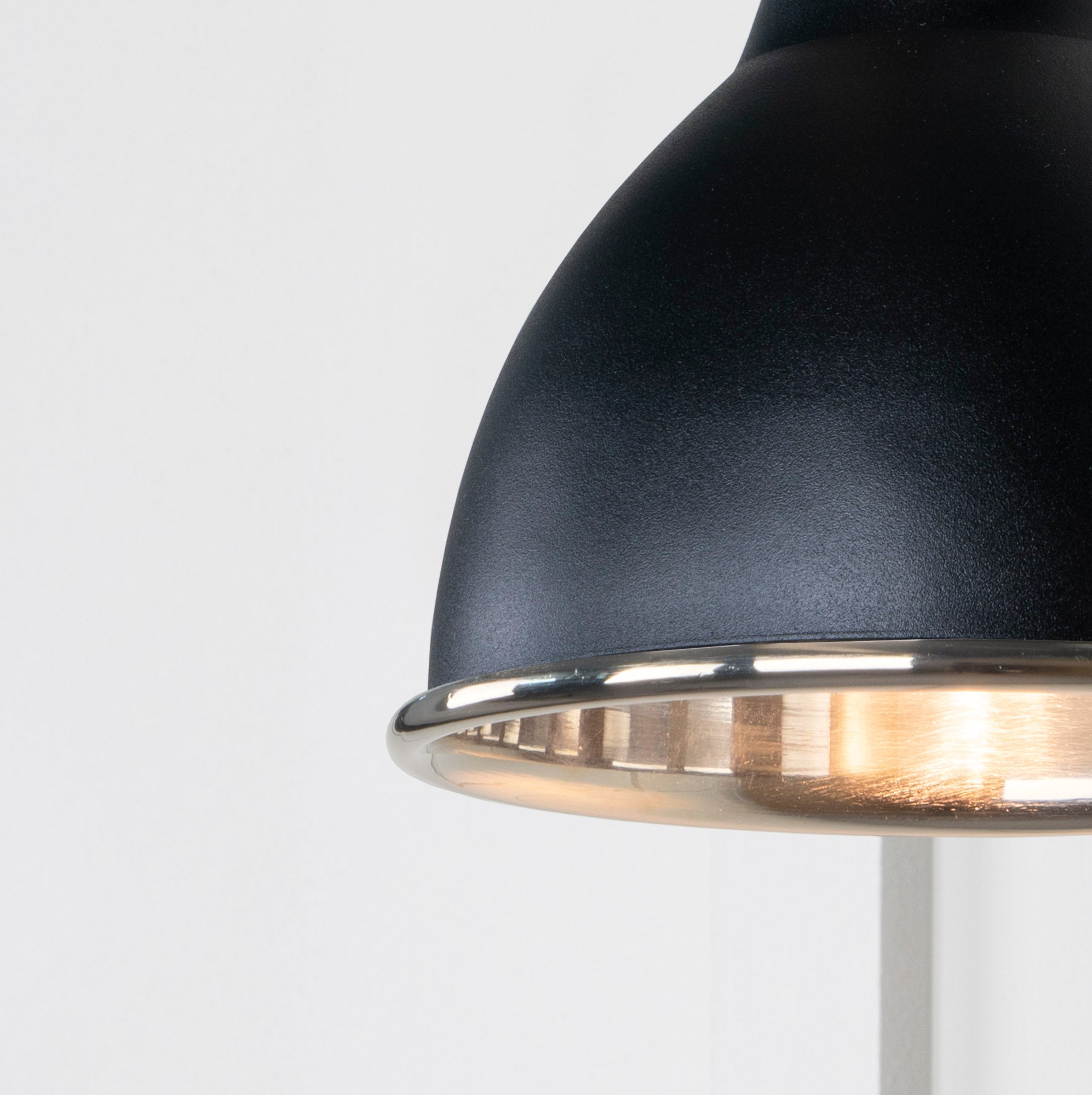 Smooth Nickel Brindley Wall Light Elan Black, Underside.
