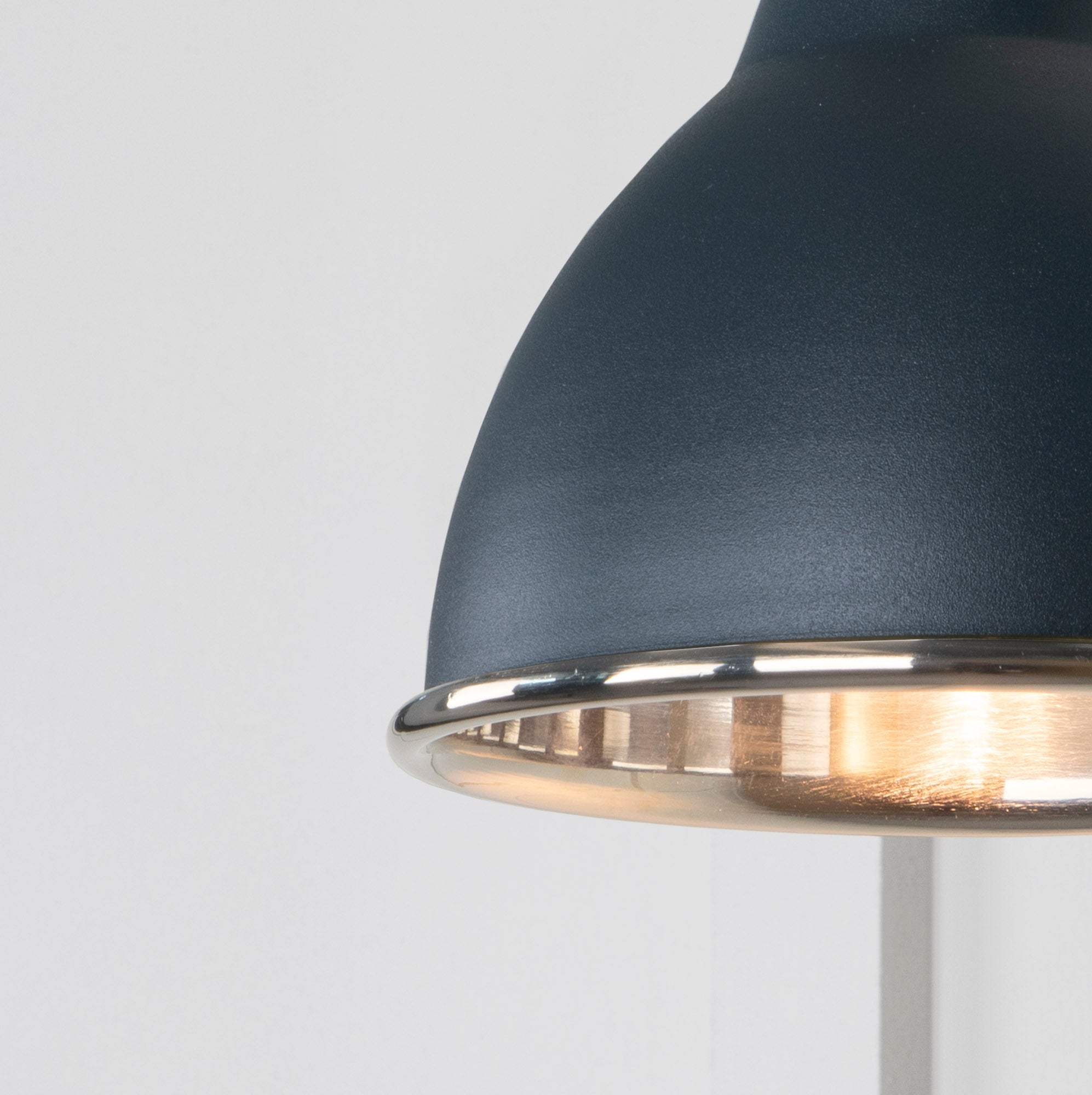 Smooth Nickel Brindley Wall Light Soot, Underside.