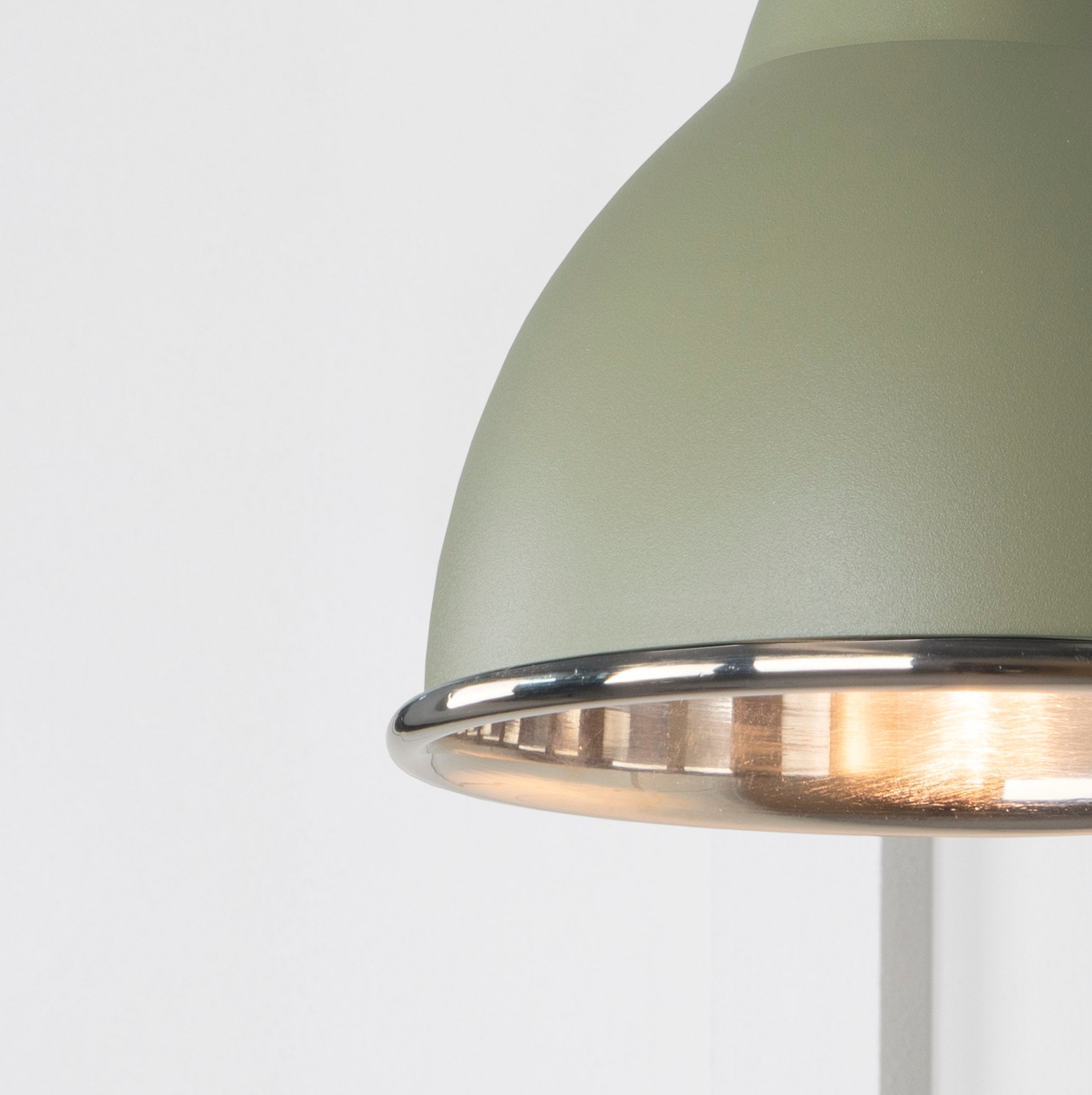 Smooth Nickel Brindley Wall Light Tump, Underside.