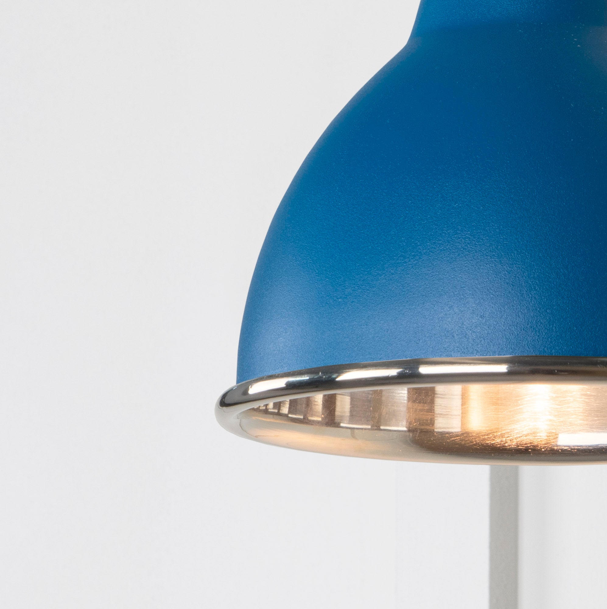 Smooth Nickel Brindley Wall Light Upstream, Underside.
