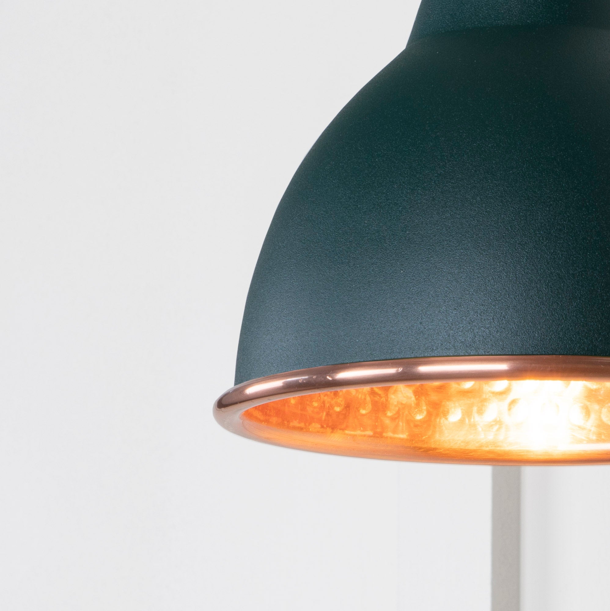 Hammered Copper Brindley Wall Light Dingle, Underside.