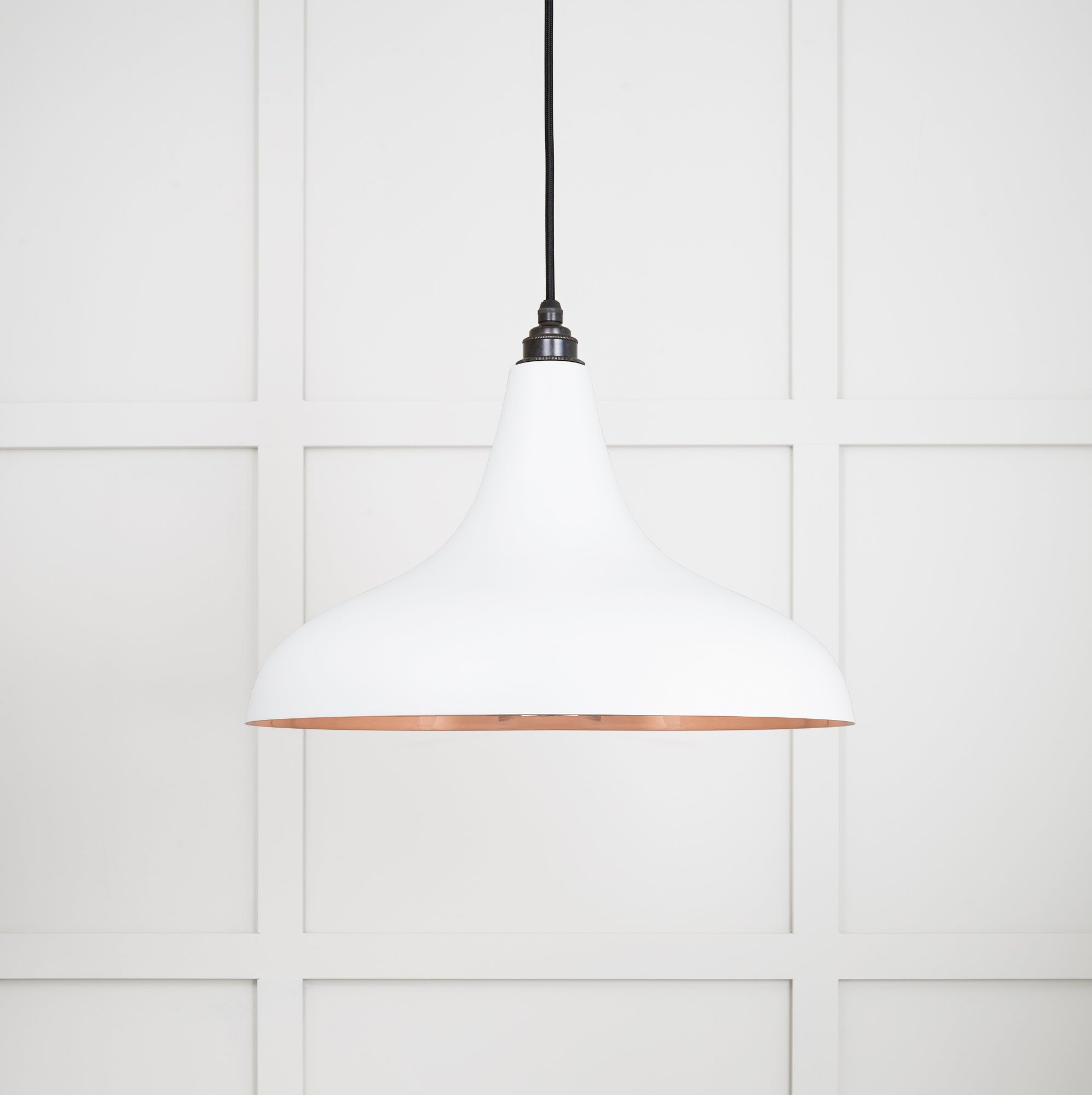 Smooth Copper Frankley Pendant Light Flock, Front Side.