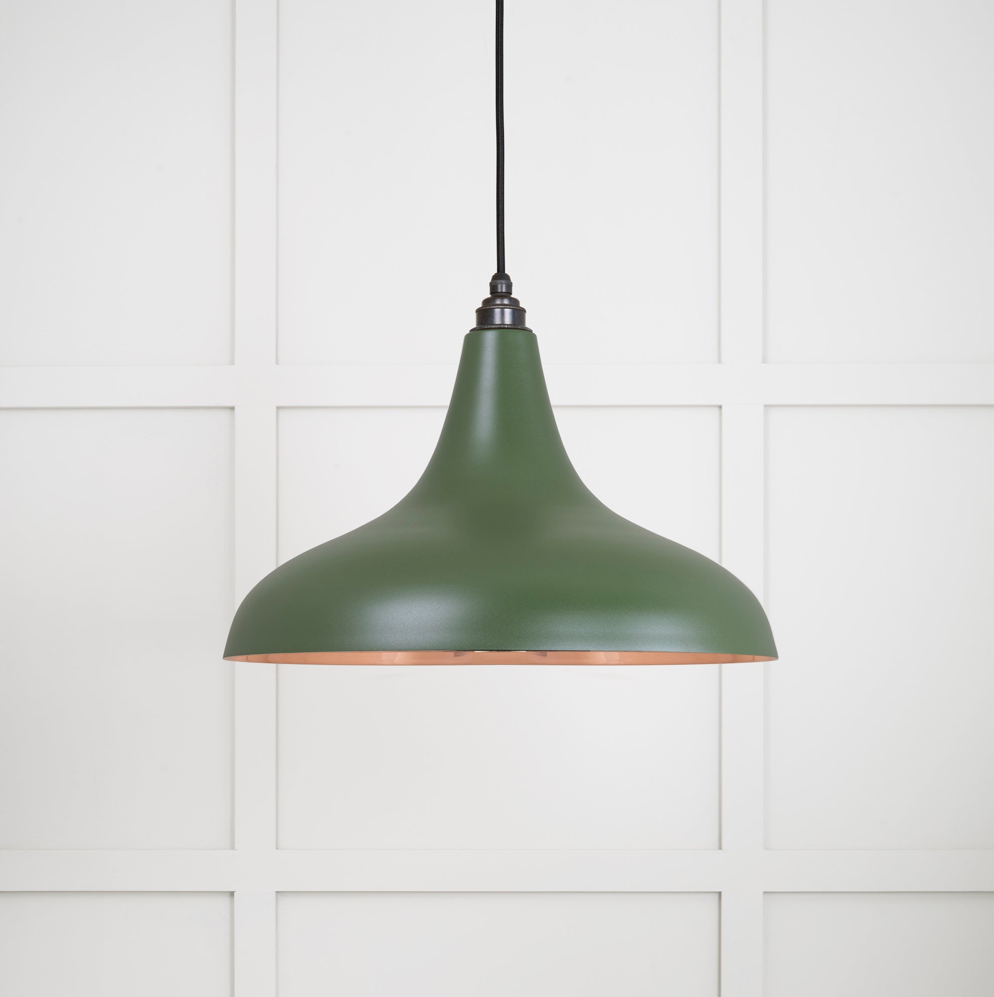 Smooth Copper Frankley Pendant Light Heath, Front Side.