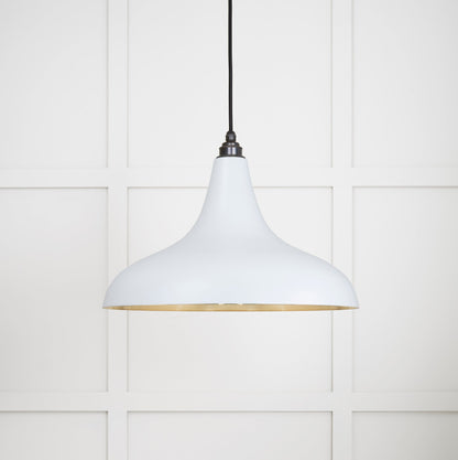 Smooth Brass Frankley Pendant Light Birch, Front Side.