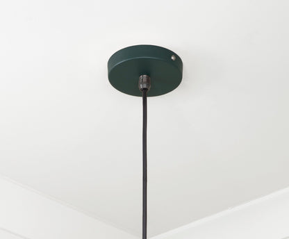 Smooth Brass Frankley Pendant Light Dingle, close up view of fitting and cable.
