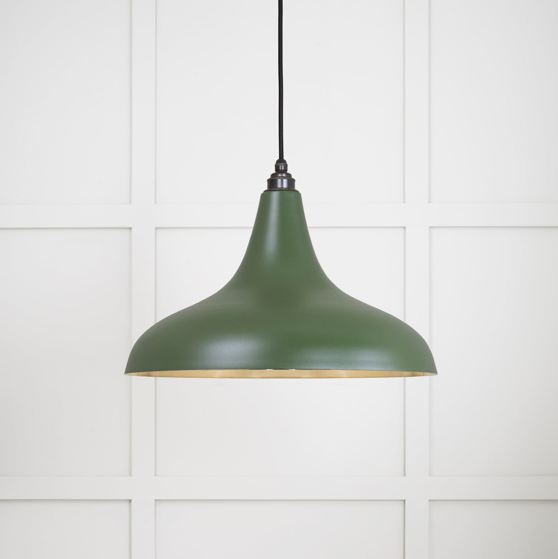 Smooth Brass Frankley Pendant Light Heath, Front Side.