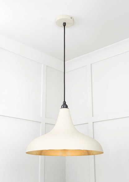 Smooth Brass Frankley Pendant Light Teasel, Underside.