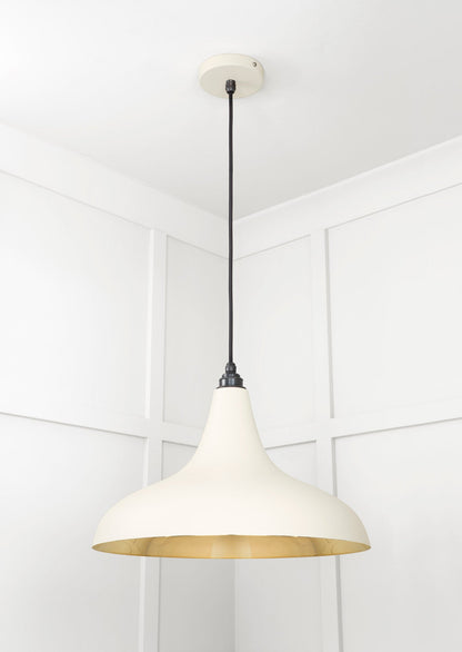 Smooth Brass Frankley Pendant Light Teasel, Underside.