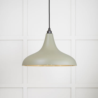 Smooth Brass Frankley Pendant Light Tump, Front Side.
