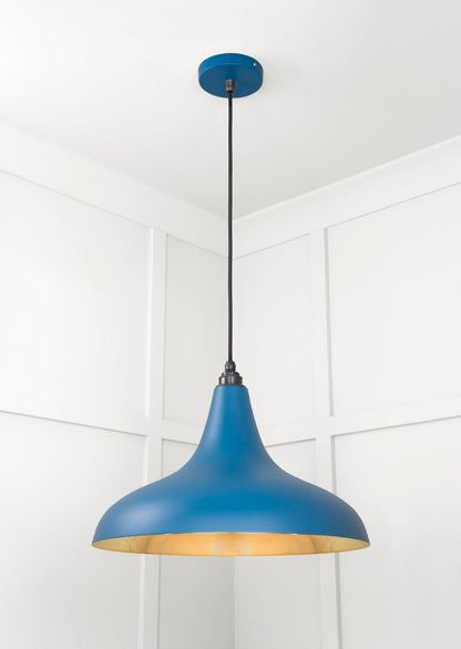 Smooth Brass Frankley Pendant Light Upstream, Underside.