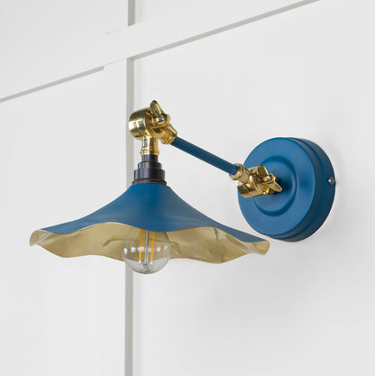 Smooth Brass Flora Wall Light Upstream, Front Side.