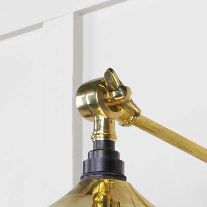 Smooth Brass Flora Wall Light , Detailed close up view of pendant.