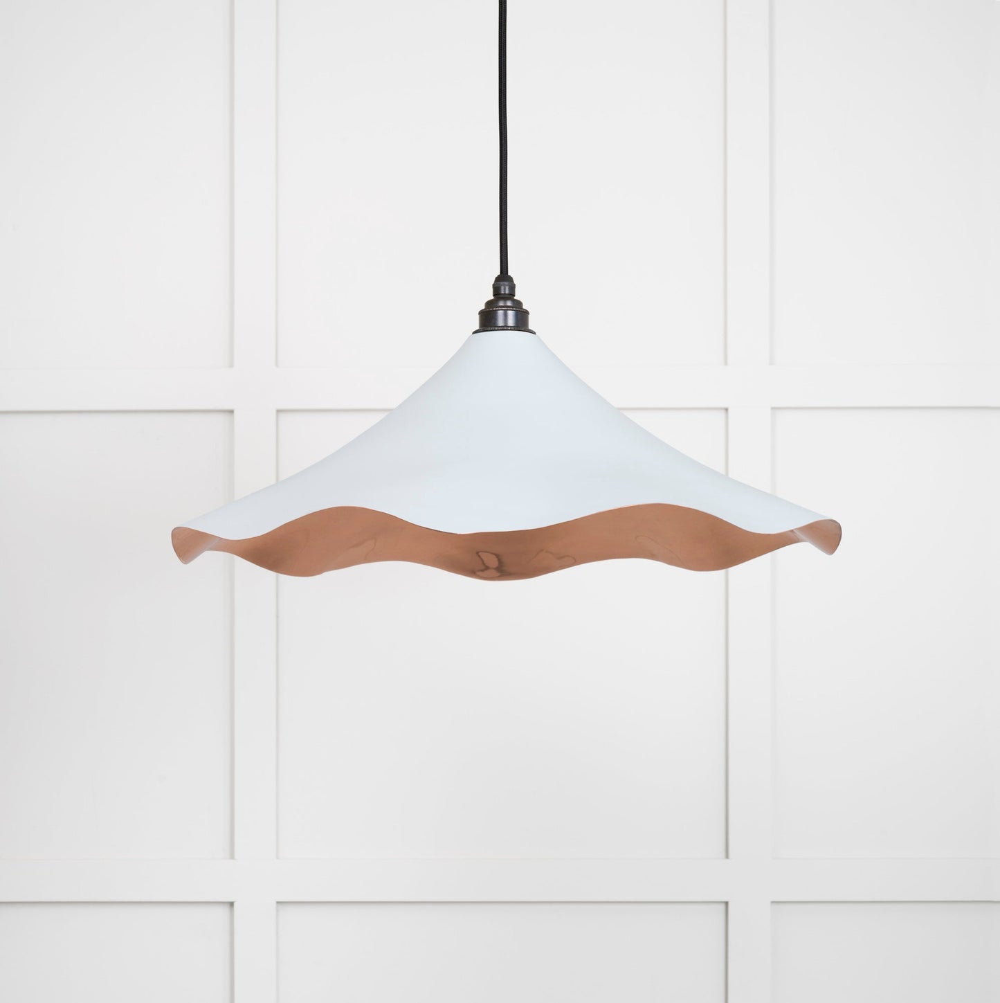 Smooth Copper Flora Pendant Light Birch, Front Side.