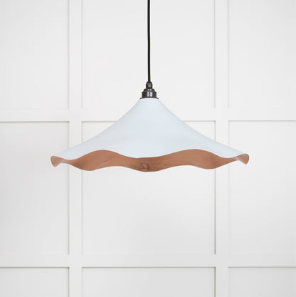 Smooth Copper Flora Pendant Light Birch, Front Side.