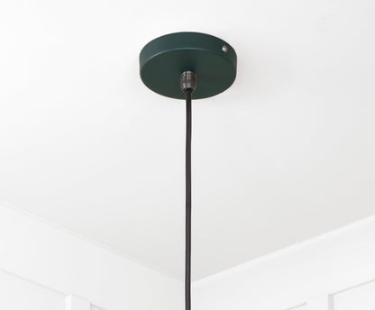 Smooth Copper Flora Pendant Light Dingle, close up view of fitting and cable.
