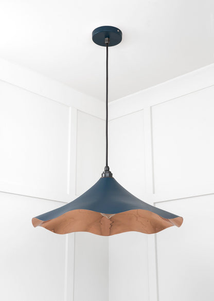 Smooth Copper Flora Pendant Light Dusk, Underside.