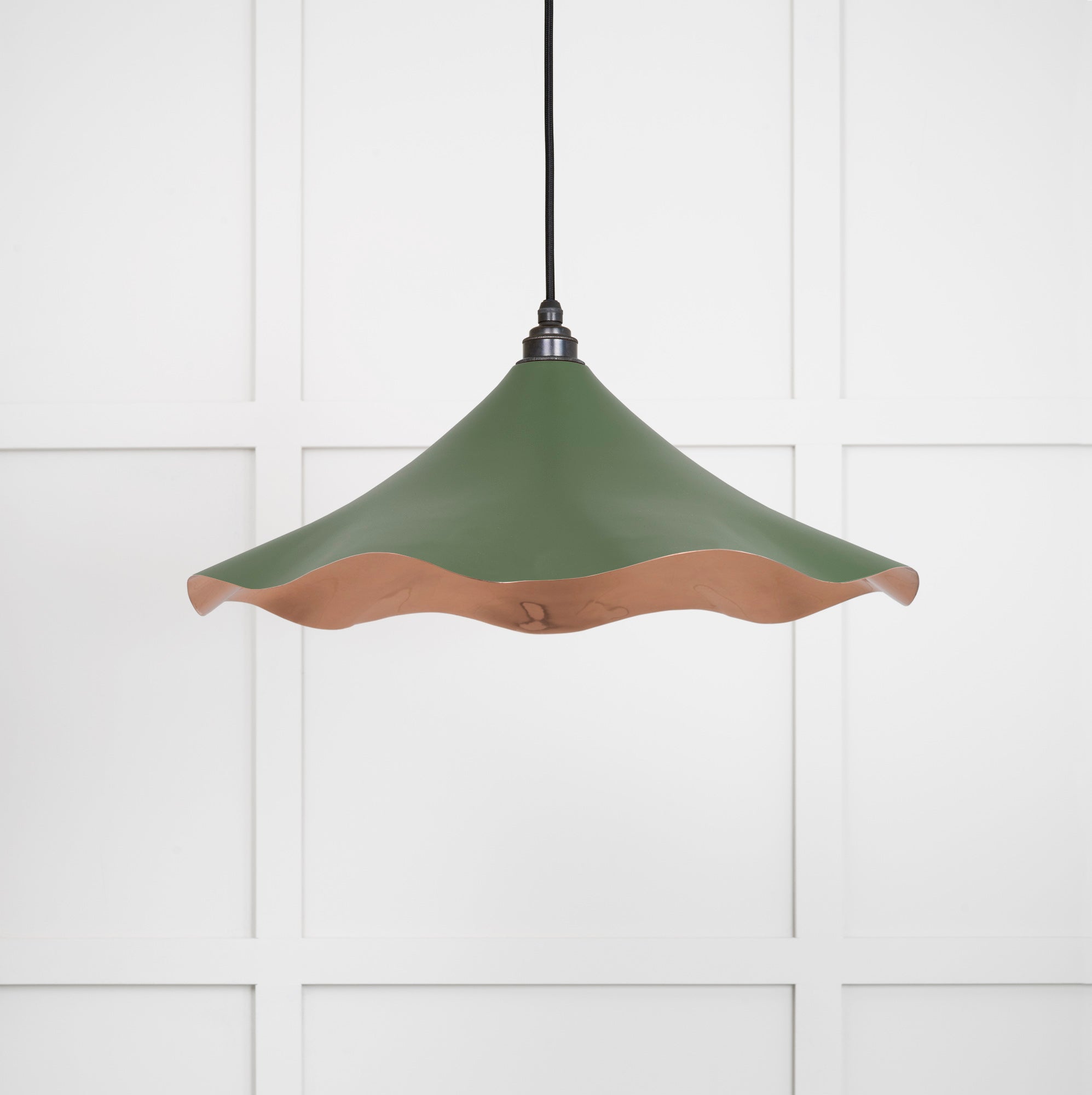 Smooth Copper Flora Pendant Light Heath, Front Side.